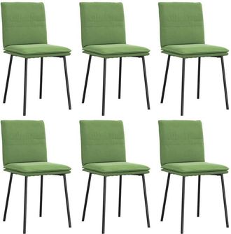 vidaXL Vidaxl - Sillas De Comedor 6 Unidades Terciopelo Verde Claro