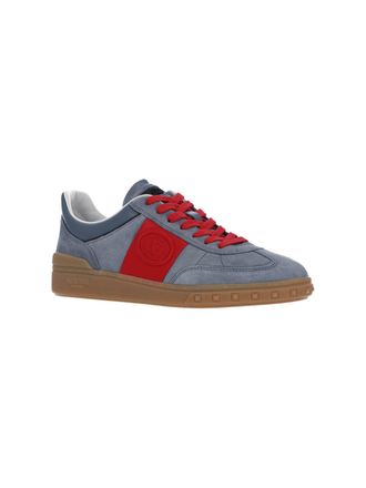 Valentino Garavani Suede and Leather Low-Top Sneaker - Blue