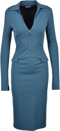 Patrizia Pepe Long Stretch Dress - Blue