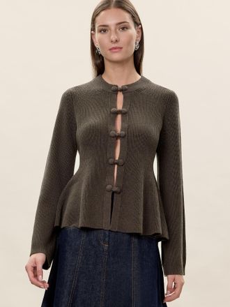 Rebecca Taylor Rhea Knit Peplum Cardi