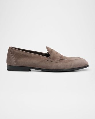 Brioni Men & apos;s York Suede Penny Loafers
