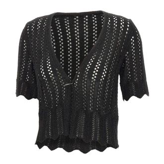 Kaos Kaos, Truien & Vesten, Dames, Zwart, S, Openwork Lurex Shrug