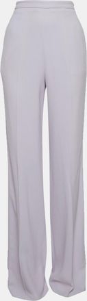 Roberto Cavalli Purple Crepe Wide-Leg Trousers