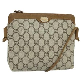 Gucci Pre-owned Leather gucci-bags - unisex - Vintage Schoudertas - Beige - ONE Size - Leer - Vintage