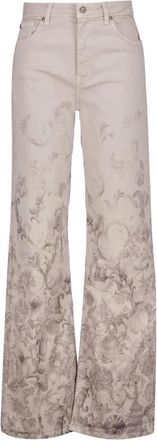 Monari Jeans con Motivo Decorativo - - Jeans - Donna - Beige - M