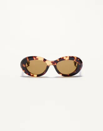 Valentino Occhiale ovale in acetato Donna HAVANA/MARRONE 50