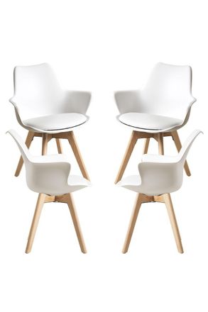 Regalos Miguel Packs Sillas Comedor - Pack 4 Sillones Synk - Blanco