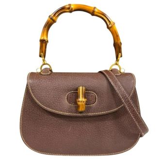 Gucci Pre-owned Handbags, female, Brown, Size: ONE SIZE Pre-owned Bamboo Shoulder Bag