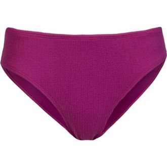 Change of Scenery Classic Midrise Bikini Bottom with Full Coverage in Plum Texture at Nordstrom, Size X-Small