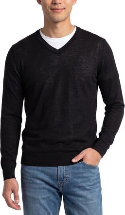 Raffi Jersey Silk & Linen-Blend V-Neck Sweater