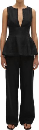 Faithfull The Brand Sanne Straight Leg Pants In Black