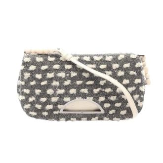 Dior Pre-owned Shoulder Bags, female, Gray, Size: ONE SIZE Pre-owned Maris Pearl Wool Leather Shoulder Bag