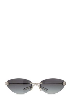 Balenciaga Silver Oval Sunglasses