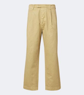 Auralee Pleated cotton chinos