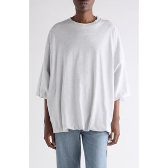 Acne Studios Eniko Bubble Hem Sweatshirt in Grey Melange at Nordstrom, Size X-Small