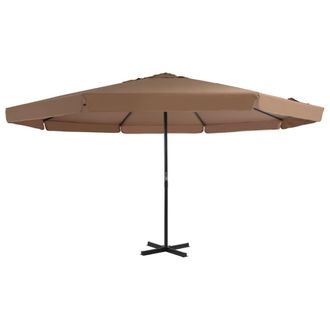 vidaXL Sombrilla De Jard&iacute;n Con Palo De Aluminio Gris Taupe 500 Cm Vidaxl