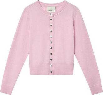 Isabel Marant Neutral Idesia Cropped Merino Cardigan