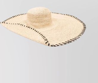 Lanvin asymmetric wide brim hat