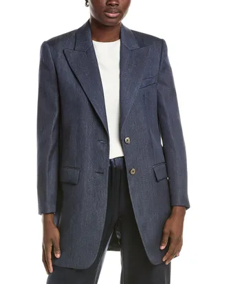 Michael Kors Mohair & Silk-Blend Boyfriend Blazer