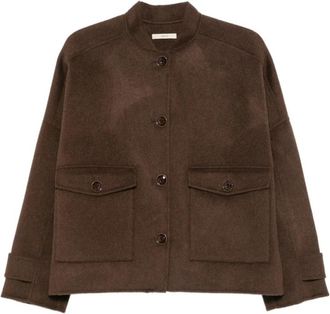 Sessun Yalespring Jacket - Dames - Zomerjassen - Bruin - S - Wol - Jassen