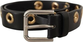 Dolce & Gabbana Prachtige Riem - unisex - Riemen - Zwart - ONE Size - Leer - Accessoires
