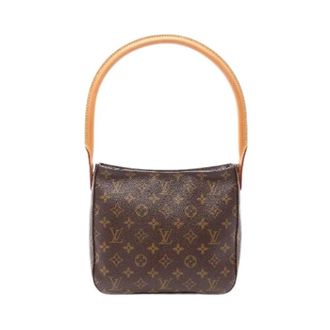 Louis Vuitton Pre-owned Looping MM Monogram Schoudertas - Dames - Pre-owned - Bruin - Maat: ONE Size Leer