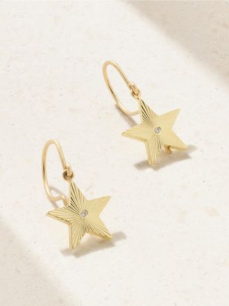 Jennifer Meyer Orecchini In Oro 18 Carati Con Diamanti Mini 70s Star