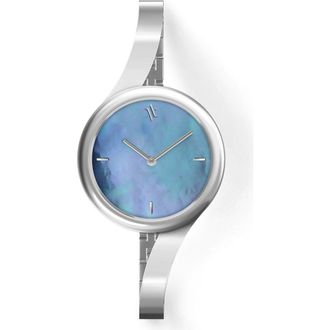Vanna Claire Gemstone Watch in Blue Pearl-Silver at Nordstrom