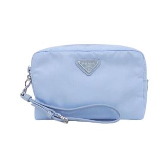 Prada Pre-owned Clutches, male, Blue, Size: ONE SIZE Pre-owned Vela Pouch