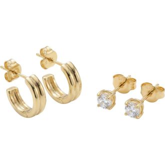 Argento Vivo Set of 2 Earrings in Gold at Nordstrom