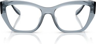 Michael Kors 0mk4149u Oversized Square Frame Sunglasses in Translucent Smoky Blue