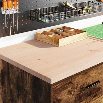 Berkfield Home Durable Garage Storage Cabinet Smoked Oak 60x51x85 cm Solid Wood Pine in Brown | Size: 60 x 51 x 85 cm
