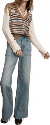 Veronica Beard Helenka Knit Vest In Dark Acorn Multi