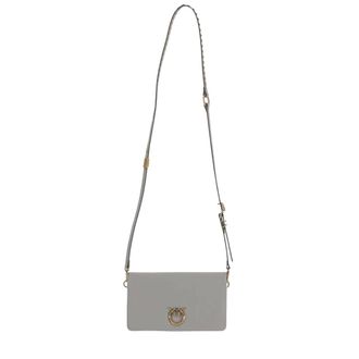 Pinko Leather Bag With Logo - female - PINKO - Cross Body Bags - Gray - ONE SIZE - Bags