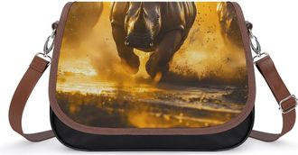 Generic Rhino Running Small Womens Crossbody Bags Shoulder Handbag with Adjustable Strap for Travel