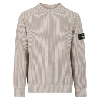 Stone Island 5100043 Tweekleurig Vanis&eacute; Kasjmier - Heren - Truien - Beige - Maat: 2XL Kasjmier