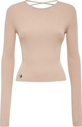 Philipp Plein Dames, Truien, Beige, Maat: 2XL Viscose