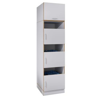 VCM Armario Para Ropa Blanca Rislo Con 4 Compartimentos Y Puertas. 200x50x60 - Vcm