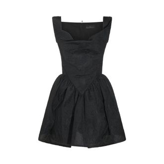 Vivienne Westwood Kleedjes, Dames, Zwart, XS, Polyester, Mini Zondag Jurk