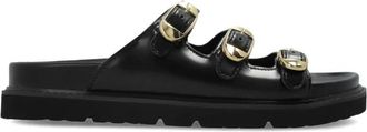Marc Jacobs Kiki Slides - Dames - Sandalen - Zwart - 36 EU - Leer - Schoenen