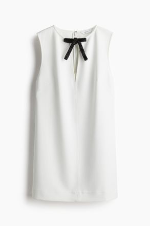 H&M Kleid mit Schleife - Weiss