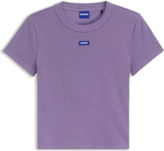 HUGO BOSS Logo-badge slim-fit T-shirt in stretch cotton