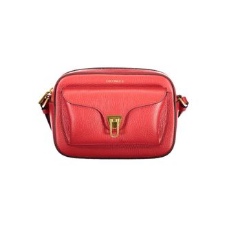 Coccinelle Leather Womens Bag with Adjustable Strap and Womens Pockets