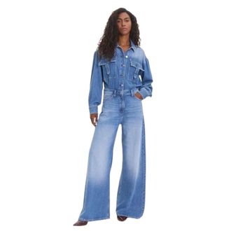 Guess Dames, Jumpsuits & Playsuits, Blauw, Maat: W27 Katoen