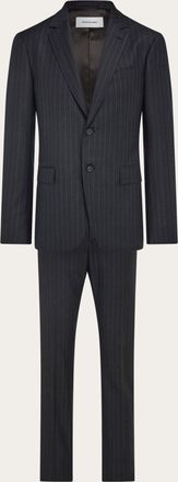 Ferragamo Men Wool pinstripe suit Black