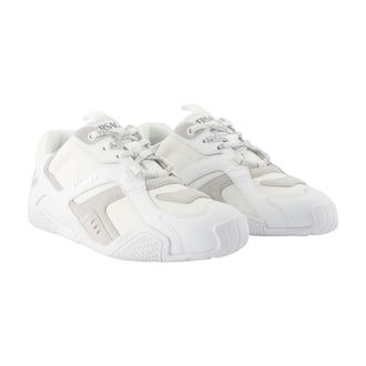 Versace Womens Leather Low-Top Sneaker White Calfskin