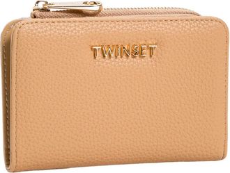 Twinset Kleine portemonnee met drukknoopsluiting - Dames - Portefeuilles - Beige - ONE Size - Accessoires