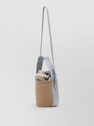 Chlo&eacute; woody bucket bag adjustable strap woven