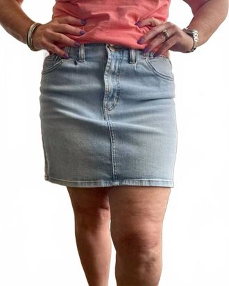 Dear John Denim Quinn Denim Mini Skirt In Light Wash