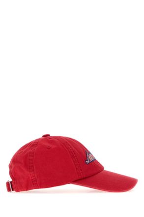 Ami Mens Fuchsia Cotton Baseball Cap Rubyredwashe Exterior: Cappelli Hat